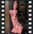 Japanese statuette. Pink coral.