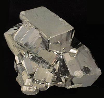 Pyrite. Intergrowh of cubic crystals. 18 cm. Berezovskoye deposit, Urals, Russia 